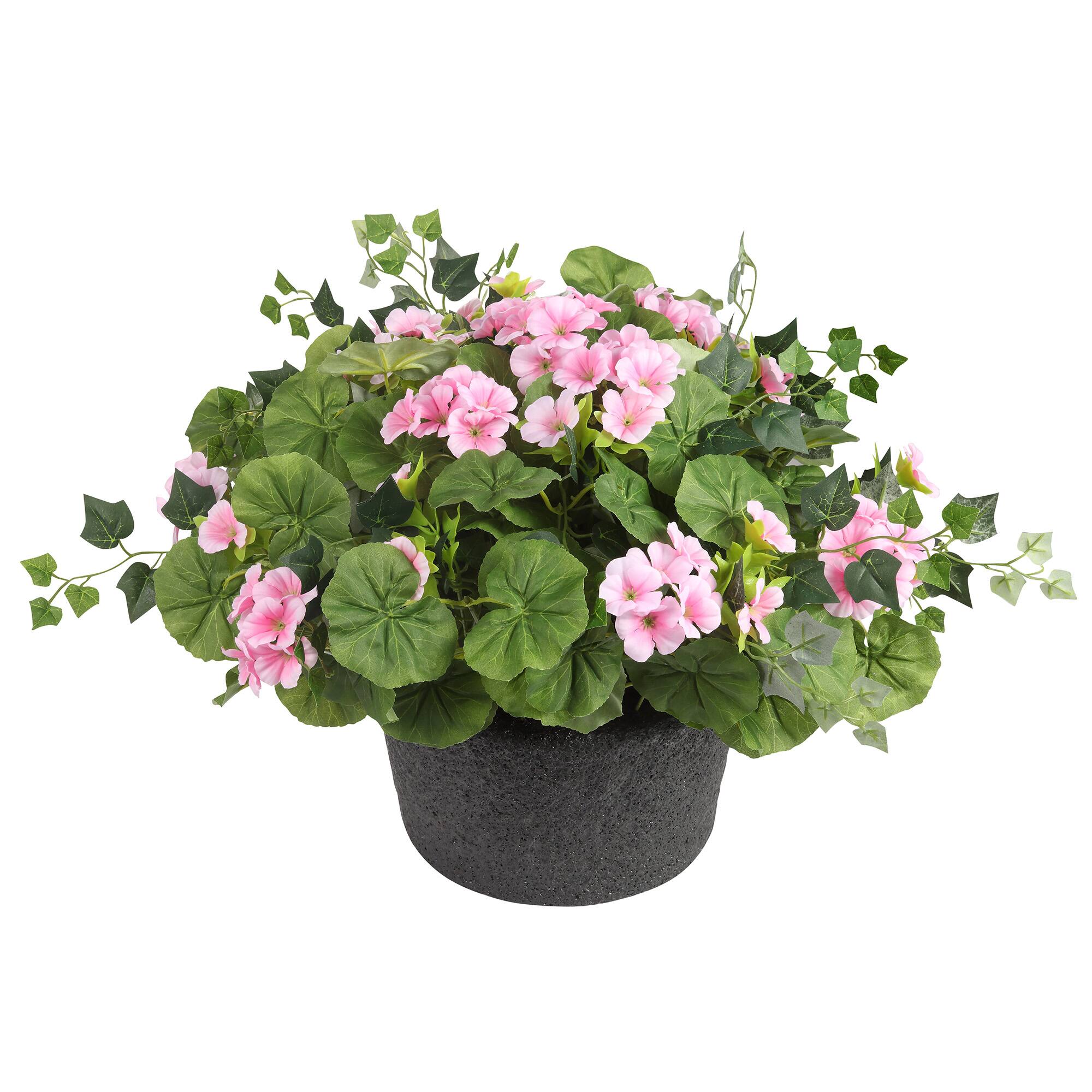Haute Decor 24" Pink Wild Geranium Urn Filler With Adjustable Height